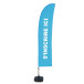 Beach Flag Budget Wind Complete Set Hier Aanmelden Blauw Frans ECO printmateriaal
