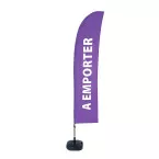 Beach Flag Budget Wind Complete Set Take Away Paars Frans