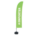 Beach Flag Budget Wind Komplett-Set Emporter Verte Français ECO
