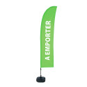 Beach Flag Budget Wind Komplett-Set Emporter Verte Français