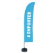 Beach Flag Budget Wind Komplett-Set Emporter Bleu Français ECO