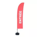 Beach Flag Budget Wind Komplett-Set Entrée Rouge Français