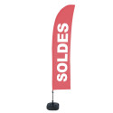 Beach Flag Budget Wind Complete Set Sale Rood Frans ECO printmateriaal