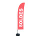 Beach Flag Budget Wind Komplett-Set Vendre Rouge Français