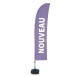 Beach Flag Budget Wind Complete Set Nieuw Paars Frans ECO printmateriaal