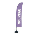 Beach Flag Budget Wind Complete Set Nieuw Paars Frans