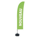 Beach Flag Budget Wind Complete Set Nieuw Groen Frans ECO printmateriaal