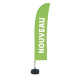 Beach Flag Budget Wind Komplett-Set Nouveau Vert Français ECO