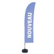 Beach Flag Budget Wind Complete Set Nieuw Blauw Frans ECO printmateriaal