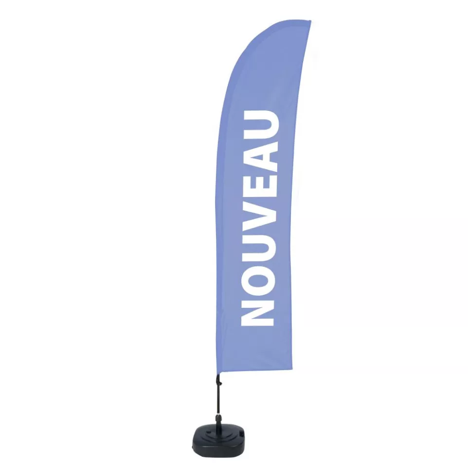 Beach Flag Budget L Set WT New Blue...