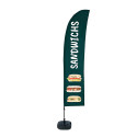 Beach Flag Budget Wind Complete Set Belegde Broodjes Frans