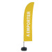 Beach Flag Budget Wind Komplett-Set Emporter Jaune Français ECO