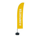 Beach Flag Budget L Set WT Take Away Yellow FR I495