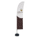 Beach Flag Budget Wind Complete Set Koffie To Go Frans ECO printmateriaal