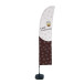 Beach Flag Budget Wind Komplett-Set Café à Emporter Français