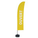 Beach Flag Budget Wind Complete Set Geopend Geel Frans ECO printmateriaal