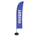 Beach Flag Budget Wind Complete Set Geopend Blauw Frans ECO printmateriaal