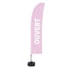 Beach Flag Budget L Set WT Open Pink FR I489 ECO