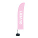 Beach Flag Budget Wind Complete Set Geopend Roze Frans