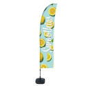 Beach Flag Budget Wind Komplett-Set Smoothies Lemon Espagnol ECO