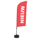 Beach Flag Alu Wind Complete Set Nieuw Rood Nederlands
