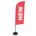 Beach Flag Alu Wind Complete Set Nieuw Rood Engels 