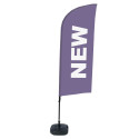 Beach Flag Alu Wind 310 Set WT New Purple EN I86 ECO