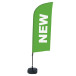 Beach Flag Alu Wind Complete Set Nieuw Groen Engels ECO printmateriaal
