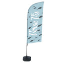 Ensemble Complet De Beach Flag Alu Wind Poisson Frais Hollandais Réservoir D'eau