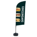 Beach Flag Alu Wind 310 Set WT Sandwiches EN I70 ECO