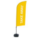 Beach Flag Alu Wind Complete Set Take Away Geel