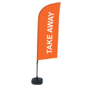 Beach Flag Alu Wind Complete Set Take Away Oranje ECO printmateriaal