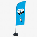 Beach Flag Alu Wind Complete Set Click & Collect Blauw Engels