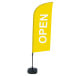 Ensemble Complet De Beach Flag Alu Wind Ouvert Jaune Anglais ECO