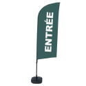 Beach Flag Alu Wind 310 Set WT Entrance Grey FR I600