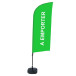 Ensemble Complet De Beach Flag Alu Wind Take Away Vert Français Réservoir D'eau