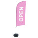 Beach Flag Alu Wind 310 Set WT Open Pink EN I55 ECO