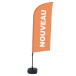 Ensemble Complet De Beach Flag Alu Wind Nouveau New Orange Français
