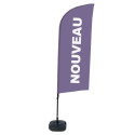 Ensemble Complet De Beach Flag Alu Wind Nouveau Violet Français