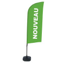 Beach Flag Alu Wind 310 Set WT New Green FR I500