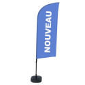 Beach Flag Alu Wind 310 Set WT New Blue FR I498 ECO