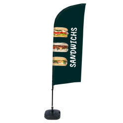 Beach Flag Alu Wind 310 Set WT Sandwiches FR I496