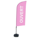 Beach Flag Alu Wind 310 Set WT Open Pink FR I489