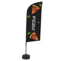 Ensemble Complet De Beach Flag Alu Wind Pizza ECO