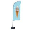 Ensemble Complet De Beach Flag Alu Wind Glace ECO