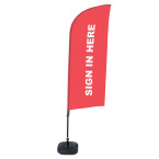 Beach Flag Alu Wind 310 Set...