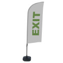 Beach Flag Alu Wind 310 Set WT Exit Grey EN I103 ECO