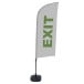 Ensemble Complet De Beach Flag Alu Wind Sortie Gris Anglais Réservoir D'eau