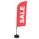 Ensemble Complet De Beach Flag Alu Wind Winde Rouge Anglais Réservoir D'eau
