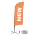 Beach Flag Alu Wind Complete Set Nieuw Oranje Engels Kruisvoet